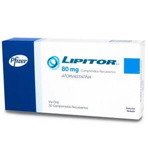 Lipitor Atorvastatina 80 mg 30 Comprimidos Recubiertos - Pfizer