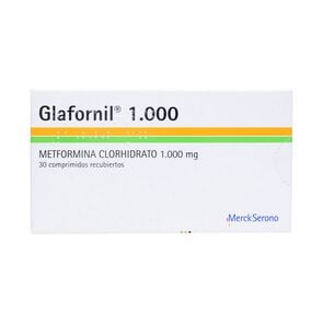 Glafornil Metformina 1000 mg 30 Comprimidos Recubiertos - Merck