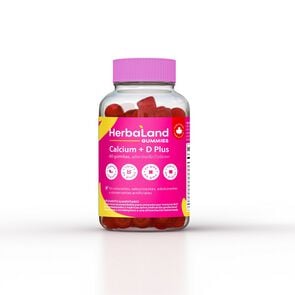 Gummies Calcium+D Plus 60 Gomitas Sin Gluten Sabor Frutilla & Platano - Herbaland