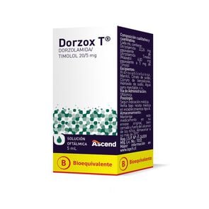 Dorzox T Dorzolamida 20 mg Timololol 5 mg Solución Oftálmica 5 mL - Ascend