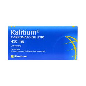 Product image of Kalitium Carbonato De Litio 450 mg 30 Comprimidos - Eurofarma