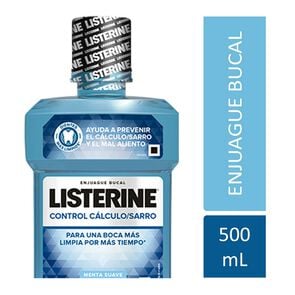 Product image of Enjuague Bucal Control Sarro Zero Alcohol Menta Suave 500 mL - Listerine