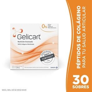 Product image of Gelicart Colageno Hidrolizado 100% 10 gr 30 Sobres