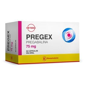 Product image of Pregex Pregabalina 75 mg 30 Cápsulas - Seven pharma