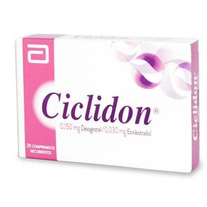 Product image of Ciclidon Desogestrel 0,15 mg Etinilestradiol 0,03 mg 21 Comprimidos Recubiertos - Recalcine