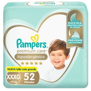 Pañales Premium Care Talla XXXG 52 Un - Pampers