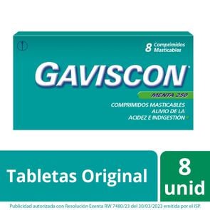 Gaviscon Antiácido y Reflujo Tabletas Original x8 - Reckitt