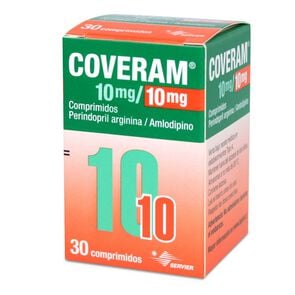 Product image of Coveram Perindopril Arginina 10 mg 30 Comprimidos Ferrer