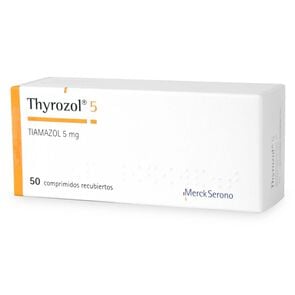 Product image of Thyrozol Tiamazol 5 mg 50 Comprimidos Recubierto - Merck etico