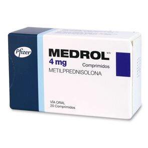 Medrol Metilprednisolona 4 mg 20 Comprimidos - Pfizer