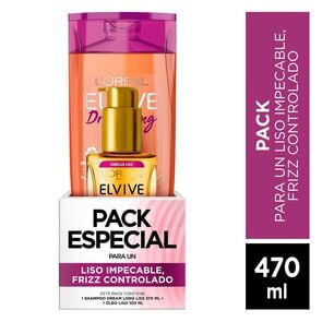 Product image of Pack Dream Long Liss Especial Shampoo 370 ml + Óleo Extraordinario Liso 100 ml - Elvive