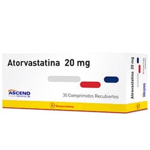 Atorvastatina 20 mg 30 Comprimidos - Genericos bioequivalentes