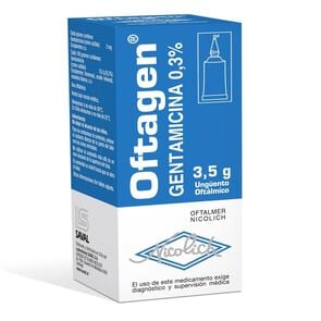 Product image of Oftagen Gentamicina 0,3% Unguento Oftálmico 3,5 gr - Saval