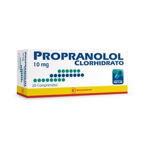 Propranolol 10 mg 20 Comprimidos - Genericos bioequivalentes