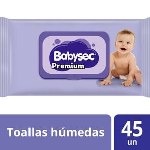 Product image of Toallitas Humedas Premium Aloe Vera & Vitamina E 45 Toallitas - Babysec