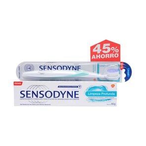 Product image of Gel Dental Limpieza Profunda 90 grs + Cepillo Dental - Sensodyne