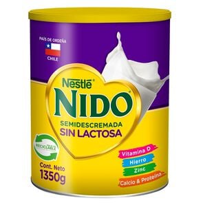 Leche en Polvo Familiar Semidescremada Sin Lactosa 1350 gr - Nido