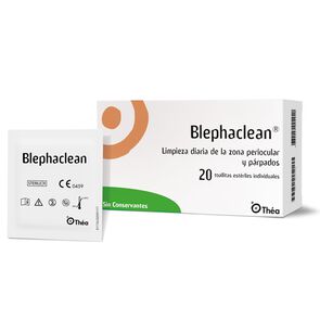 Product image of Blephaclean Toallitas Esteriles Limpieza Zona Periocular Y Parpados 20 Unidades - Thea pharma