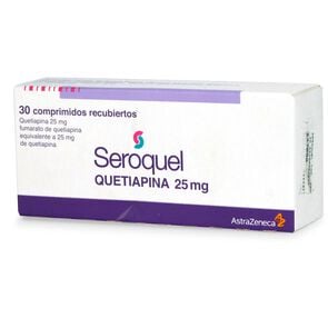 Seroquel Quetiapina 25 mg 30 Comprimidos Recubierto - Astrazeneca