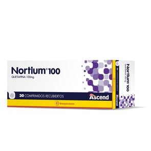 Nortium 100 Quetiapina 100 mg 30 Comprimidos - Ascend