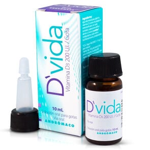 Dvida D3 Vitamina D3 200 UI/GT Gotas 10 mL - Andromaco etico