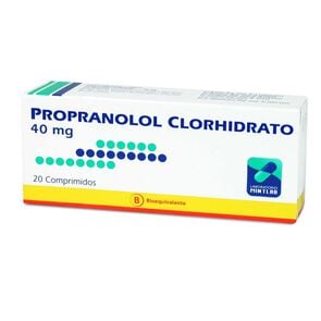 Propranolol 40 mg 20 Comprimidos - Genericos bioequivalentes