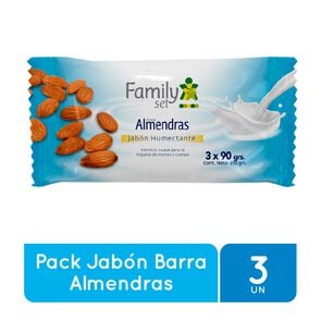 Jabón Barra Almendras 90 grs x3 - Family set