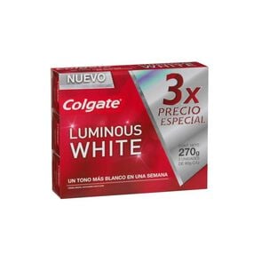 Luminous White Pasta Dental de 3 unidades de 90 gr - Colgate