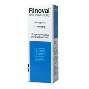 Rinoval Mometasona 50 mcg / Dosis Suspensión Nasal para Nebulización 120 Dosis - Saval