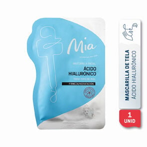 Product image of Mascarilla Facial de Tela Ácido Hialurónico Todo Tipo de Piel x1 - Mia