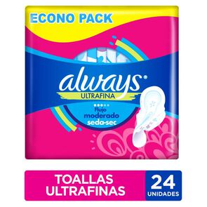 Toalla Higiénica Día Ultradelgada Tela Malla 24 Unidades - Always