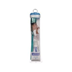 Pack Cepillo Dental Medio + Mini Pasta + Envase - Vitis