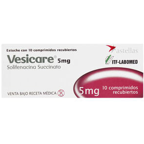 Vesicare Solifenacina Succinato 5 mg 10 Comprimidos - Labomed