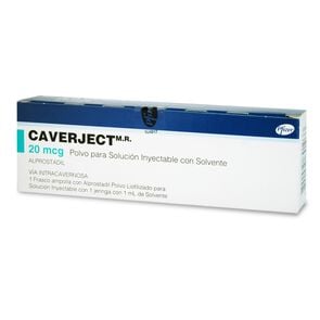 Caverject Alprostadil 20 mcg Polvo Para Solución Inyectable 1 Frasco Ampolla - Pfizer