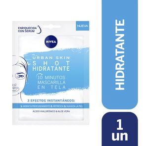 Product image of Urban Skin Mascarilla En Tela Shot Hidratante 10 Minutos Todo Tipo Piel X1 - Nivea