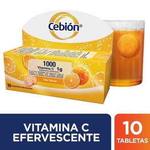 Product image of Cebion Vitamina C Acido Ascorbico 1000 mg 10 Comprimidos - P&g ex merck consumo