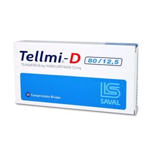 Product image of Tellmi-D 80-12,5 Bicapa Telmisartan 30 Comprimidos - Saval