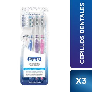 Whitening Therapy Cepillo Dental Ultrafino Pulidor Suave x3 - Oral-b