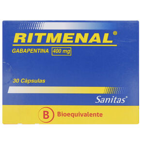 Product image of Ritmenal Gabapentina 400 mg 30 Cápsulas - Sanitas