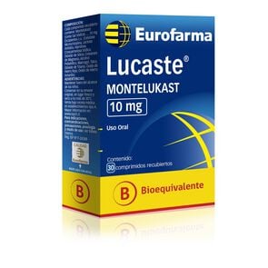 Lucaste Montelukast 10 mg 30 Comprimidos Recubiertos - Eurofarma