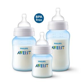 Set 3 mamaderas anti-colic Azul - Avent