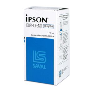 Ipson Pediatrico Ibuprofeno 100 mg/5mL Suspensión 120 mL - Saval