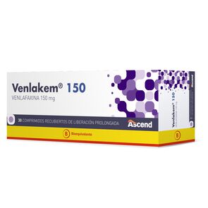 Product image of Venlakem Venlafaxina 150 mg 30 Comprimidos Recubiertos - Ascend