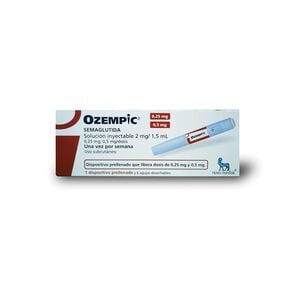 Ozempic 0,25mg/0,5mg Semaglutida 2 mg / 1,5 mL Solución inyectable 1 Dispositivo Prellenado + 6 Agujas Desechables - Novo nordisk