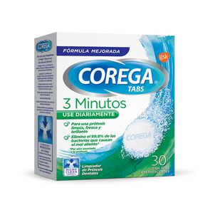 Limpiador Prótesis Dentales 30 Tabletas Efervescentes - Corega