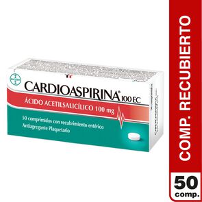 Cardioaspirina 100 EC Ácido Acetilsalicílico 100 mg 50 Comprimidos - Bayer popular