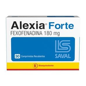 Alexia Forte Fexofenadina 180 mg 30 Comprimidos - Saval