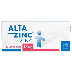 Altazinc Sulfato De Zinc 15 mg 40 Comprimidos - Saval