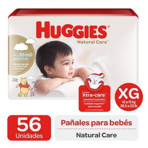 Product image of Natural Care Pañal Unisex Talla XG 56 Unidades - Huggies