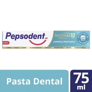 Integral 18 Limpieza Profunda Antibacterial Zinc Mineral 75ml - Pepsodent